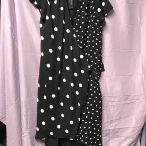 Black white pokadot dress
